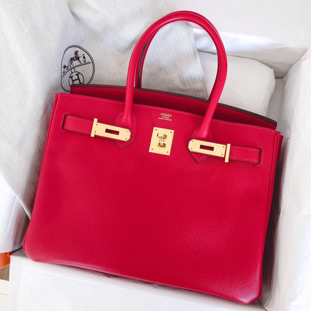 HERMES 25 BIRKIN 25 ROUGE SELLIER WITH PHW LX1282