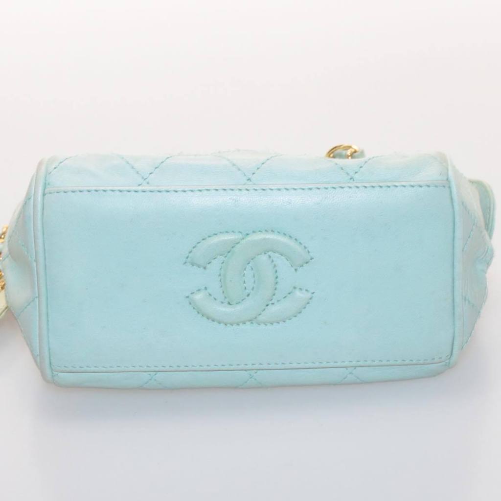 Chanel Vintage Baby Blue Mini Quilted Handbag