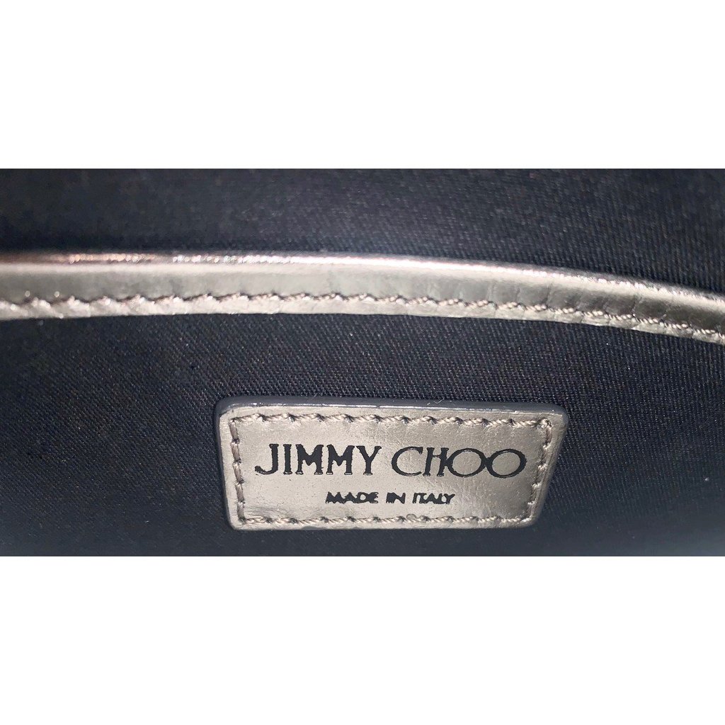 Jimmy Choo Athini Anthracite Metallic Leather Crossbody Camera Bag OMEC|028