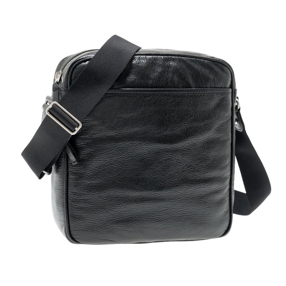 Balenciaga Unisex Reporter Leather Black Messenger Bag 594578